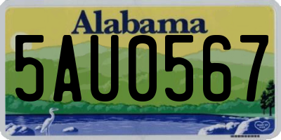 AL license plate 5AU0567