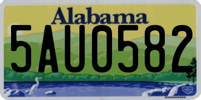 AL license plate 5AU0582