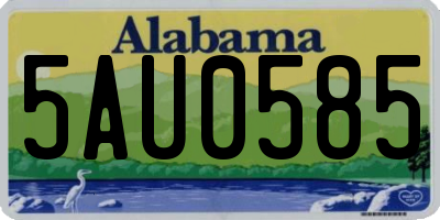 AL license plate 5AU0585