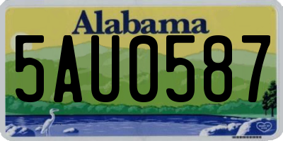 AL license plate 5AU0587