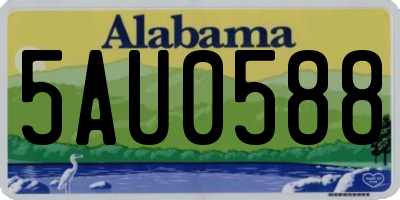 AL license plate 5AU0588
