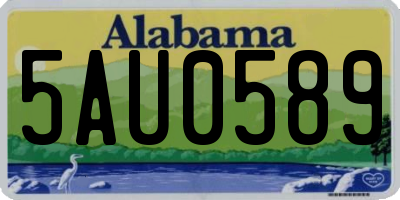 AL license plate 5AU0589