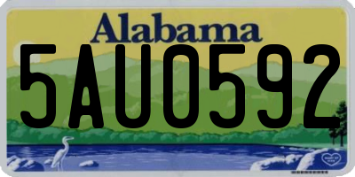 AL license plate 5AU0592