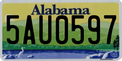 AL license plate 5AU0597
