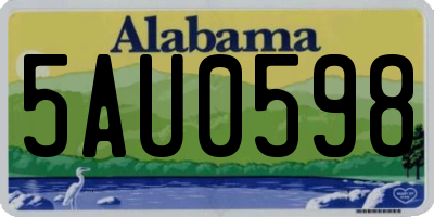 AL license plate 5AU0598