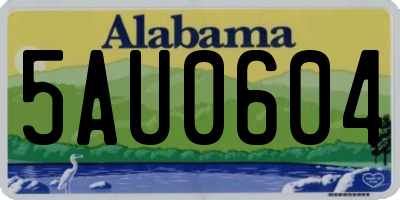 AL license plate 5AU0604
