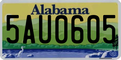 AL license plate 5AU0605
