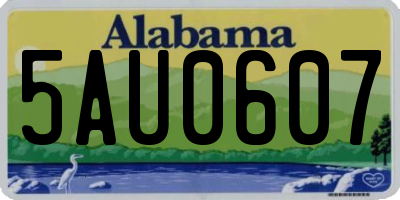 AL license plate 5AU0607