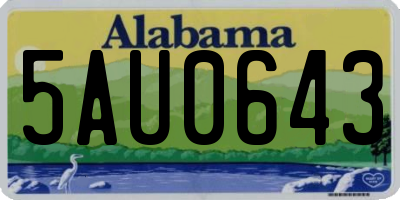 AL license plate 5AU0643