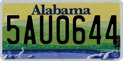AL license plate 5AU0644