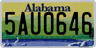 AL license plate 5AU0646