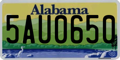 AL license plate 5AU0650