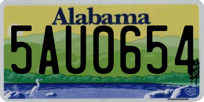 AL license plate 5AU0654