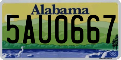 AL license plate 5AU0667