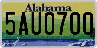 AL license plate 5AU0700