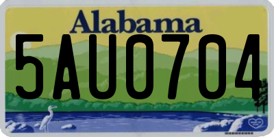 AL license plate 5AU0704