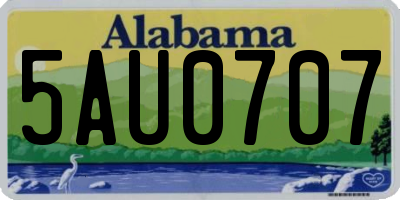 AL license plate 5AU0707