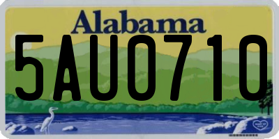 AL license plate 5AU0710