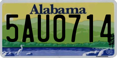 AL license plate 5AU0714