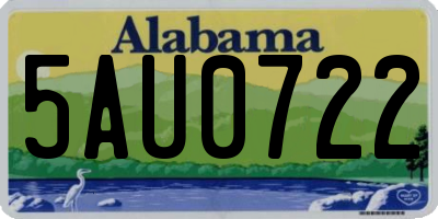 AL license plate 5AU0722
