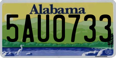 AL license plate 5AU0733