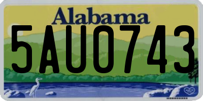 AL license plate 5AU0743