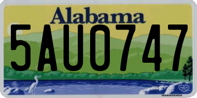 AL license plate 5AU0747