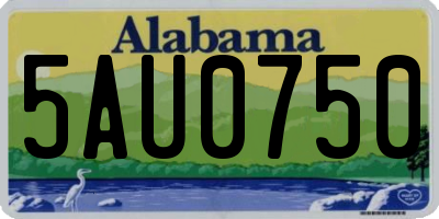 AL license plate 5AU0750