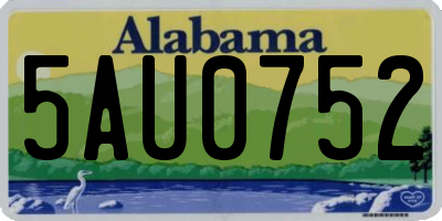 AL license plate 5AU0752
