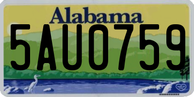 AL license plate 5AU0759