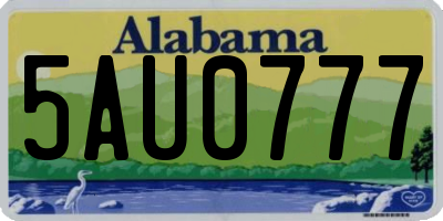 AL license plate 5AU0777
