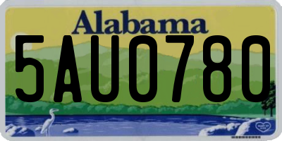 AL license plate 5AU0780