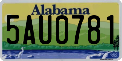 AL license plate 5AU0781