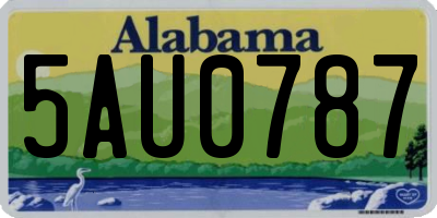 AL license plate 5AU0787