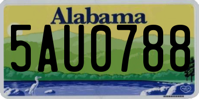 AL license plate 5AU0788
