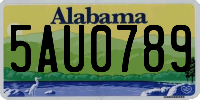 AL license plate 5AU0789