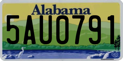 AL license plate 5AU0791