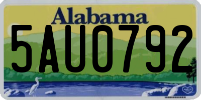 AL license plate 5AU0792