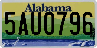 AL license plate 5AU0796