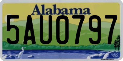 AL license plate 5AU0797
