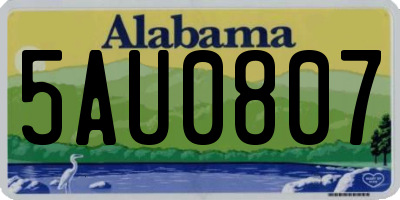 AL license plate 5AU0807