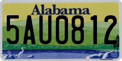 AL license plate 5AU0812
