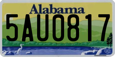 AL license plate 5AU0817