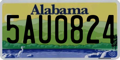 AL license plate 5AU0824