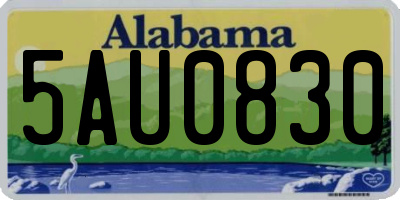 AL license plate 5AU0830