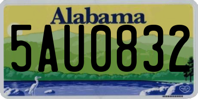 AL license plate 5AU0832