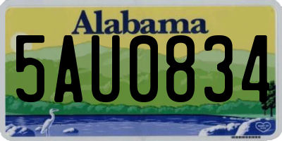 AL license plate 5AU0834