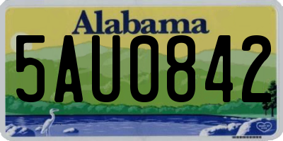 AL license plate 5AU0842