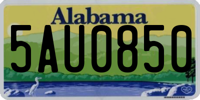 AL license plate 5AU0850