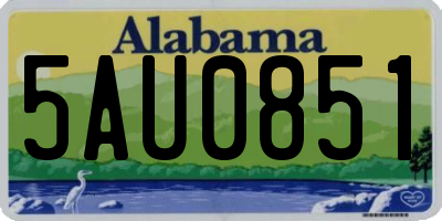AL license plate 5AU0851